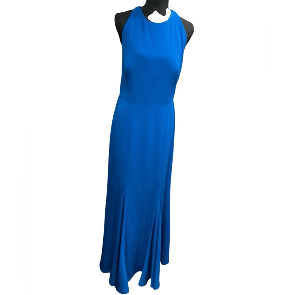 Carmen Marc Valvo Vibrant Blue Maxi Dress